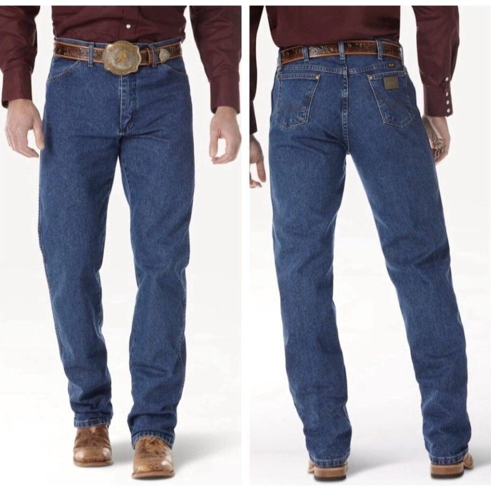 Wrangler Cowboy Cut 36 MWZ Slim Fit Men’s W32 L32 Blue Denim Jeans